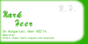 mark heer business card